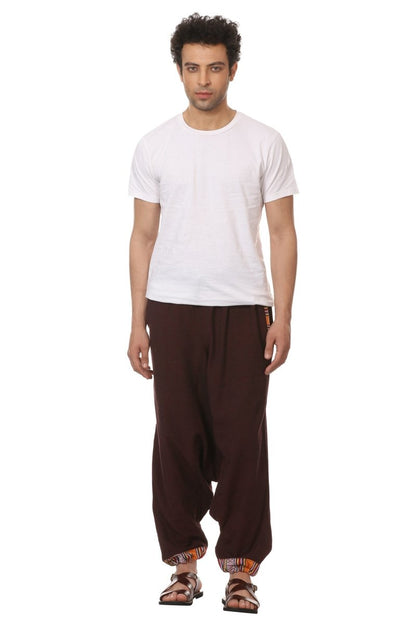 Men's Tribal Harem | Maroon | Fits Waist Sizes 28 to 36 Inches | Verified Sustainable by Brown Living™