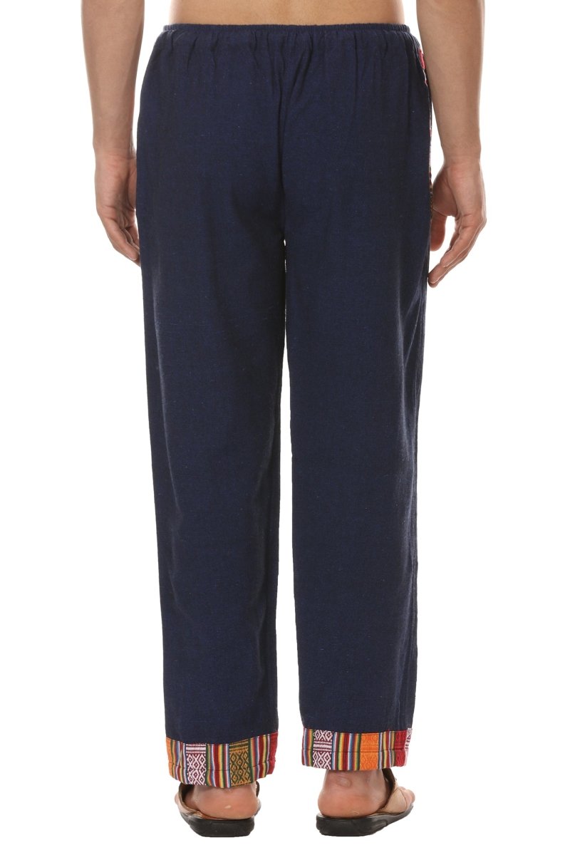 Buy Men's Designer Lounge Pants | Dark Blue | GSM-170 | Free Size | Shop Verified Sustainable Products on Brown Living