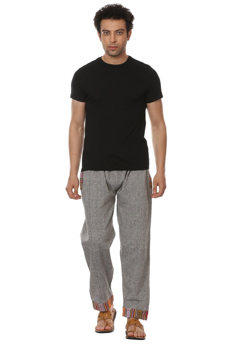 Buy Men's Designer Lounge Pants | Grey | GSM-170 | Free Size | Shop Verified Sustainable Products on Brown Living