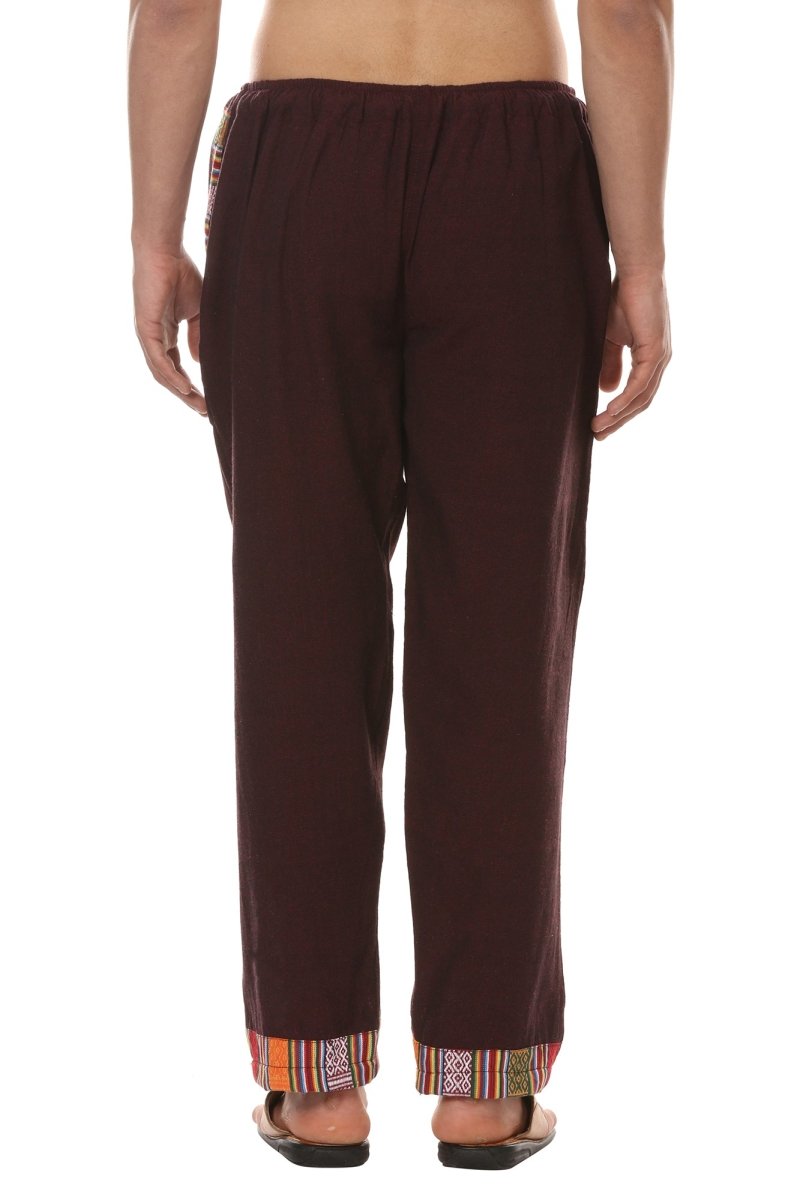 Buy Men's Designer Lounge Pants | Maroon | GSM-170 | Free Size | Shop Verified Sustainable Products on Brown Living