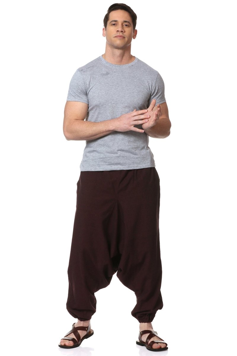 Men's Harem Pack of 2 | Black & Maroon | Fits Waist Sizes 28 to 36 Inches | Verified Sustainable by Brown Living™