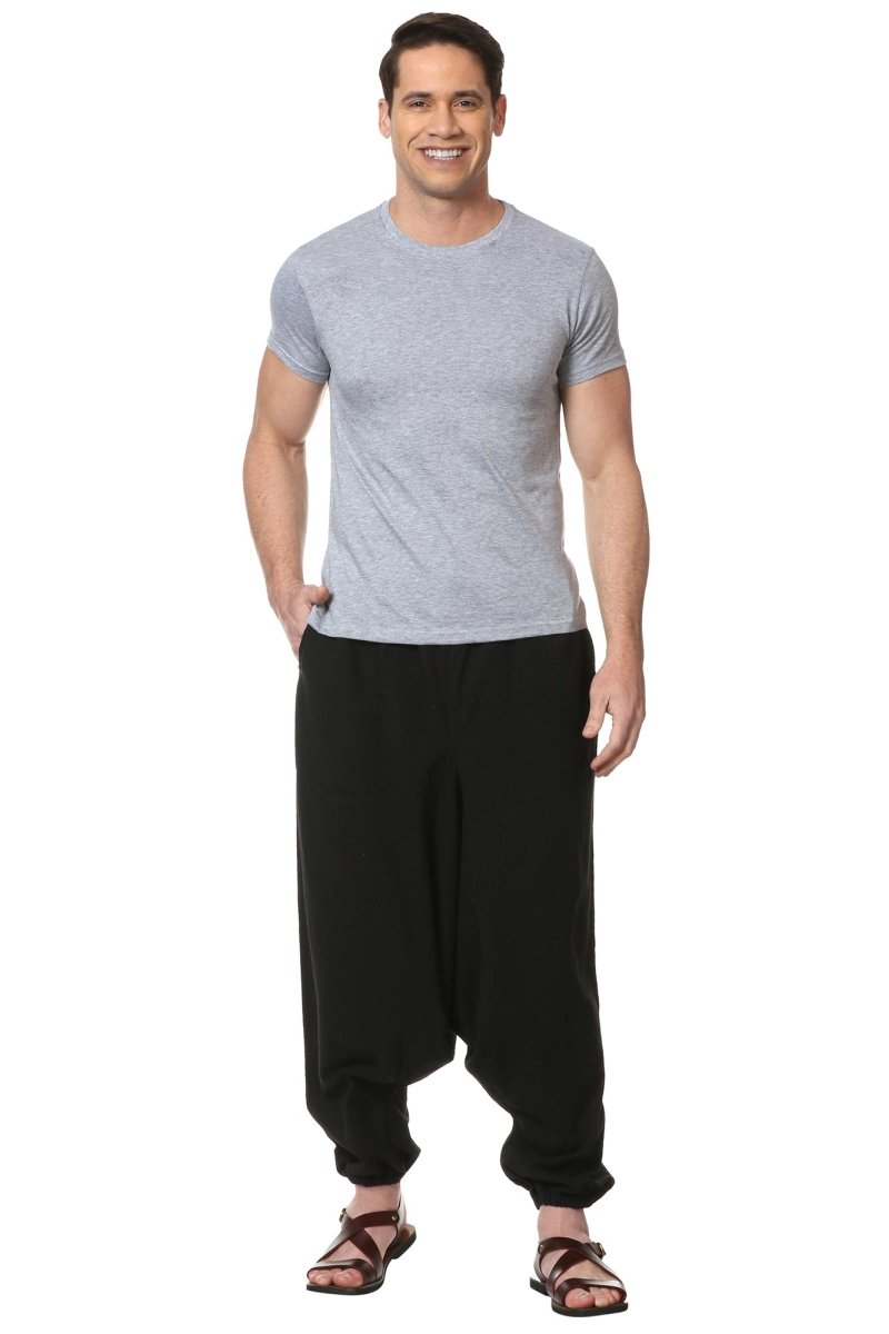 Men's Harem Pack of 2 | Black & Melange Grey | Fits Waist Sizes 28 to 36 Inches | Verified Sustainable by Brown Living™