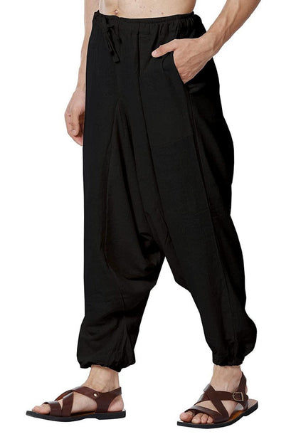 Men's Harem Pant | Black | Fits Waist Size 28" to 36" | Verified Sustainable by Brown Living™