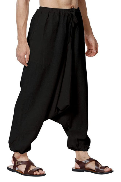 Men's Harem Pant | Black | Fits Waist Size 28" to 36" | Verified Sustainable by Brown Living™