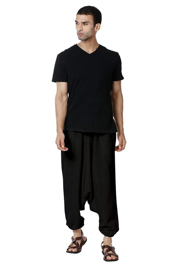 Buy Men's Harem Pant | Black | GSM - 170 | Free Size | AT1025 | Shop Verified Sustainable Products on Brown Living
