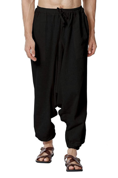 Men's Harem Pant | Black | Fits Waist Size 28" to 36" | Verified Sustainable by Brown Living™