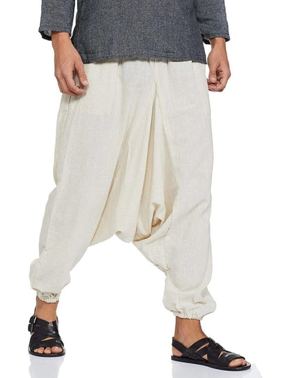 Men's Harem Pant | Cream | Fits Waist Size 28" to 36" | Verified Sustainable by Brown Living™