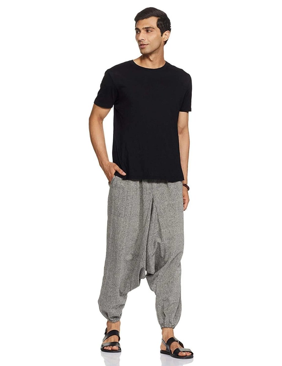 Men's Harem Pant | Grey | Fits Waist Size 26" to 38" | Verified Sustainable by Brown Living™