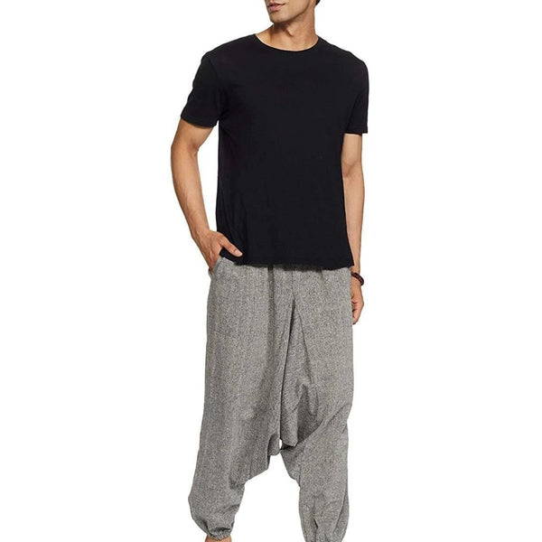 Amazon.com: Grey Sweatpants Beach Pants for Men 2023 Linen Print Drawstring  Elastic Waist Beam Feed Loose Trousers Spring Wide Leg Harem Pant White 2X  : Clothing, Shoes & Jewelry