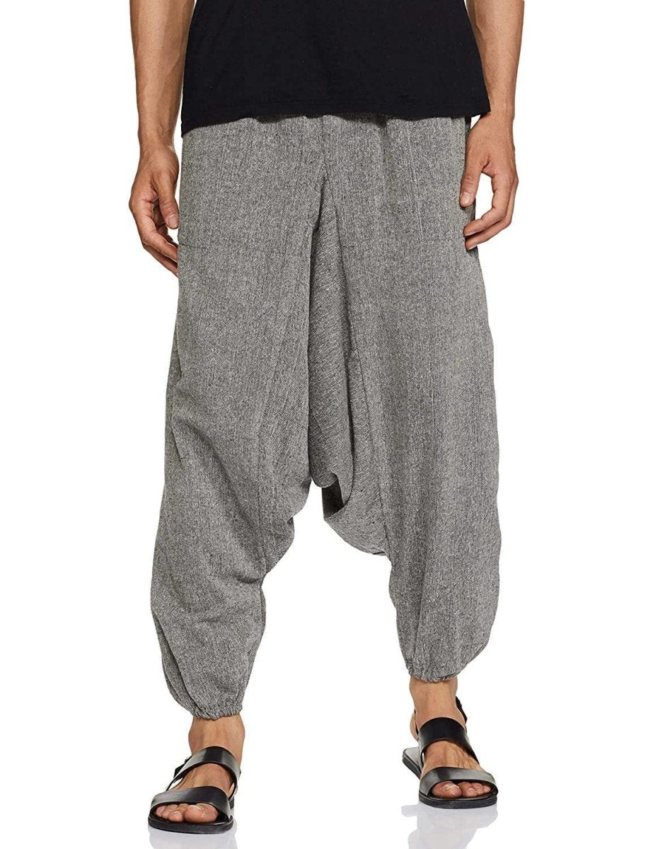 Men's Harem Pant | Grey | Fits Waist Size 26" to 38" | Verified Sustainable by Brown Living™