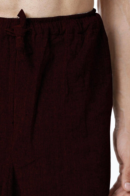 Men's Harem Pant | Maroon | Fits Waist Size 28" to 36" | Verified Sustainable by Brown Living™