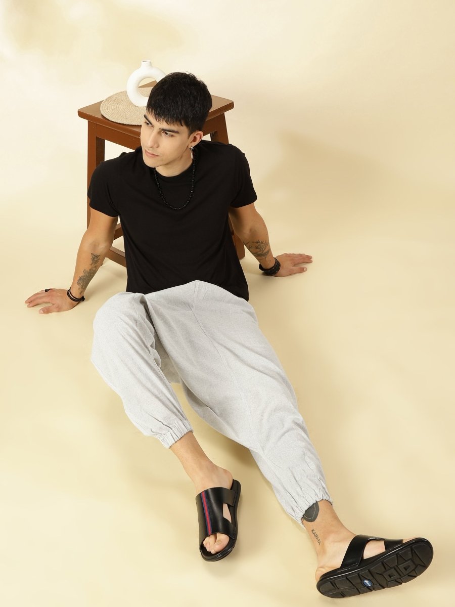 Men's Harem Pant | Melange Grey | Fits Waist Size 28" to 36" | Verified Sustainable by Brown Living™