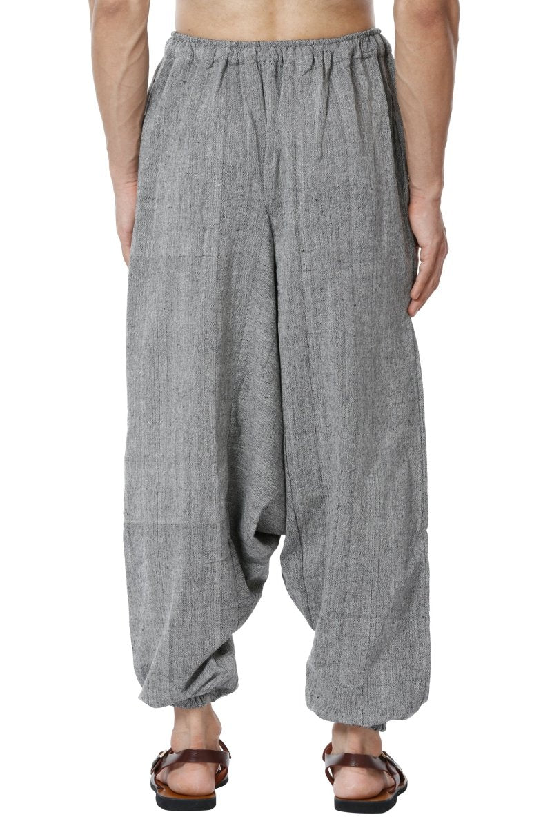 Men's Harem Pants | Grey | Fits Waist Size 28" to 36" | Verified Sustainable by Brown Living™