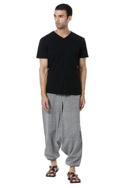 Men's Harem Pants | Grey | Fits Waist Size 28" to 36" | Verified Sustainable by Brown Living™