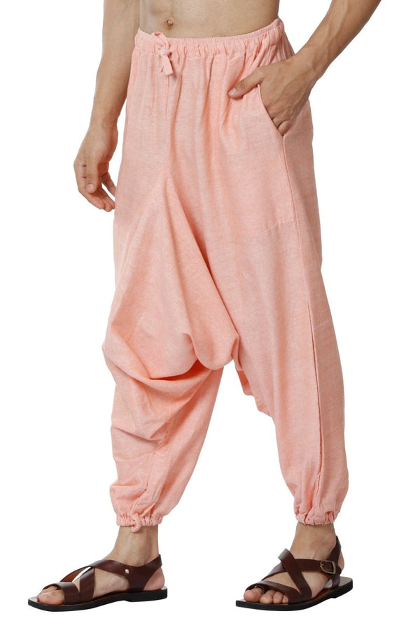mens harem pants orange gsm 170 free size at01042 mens pyjama brown living