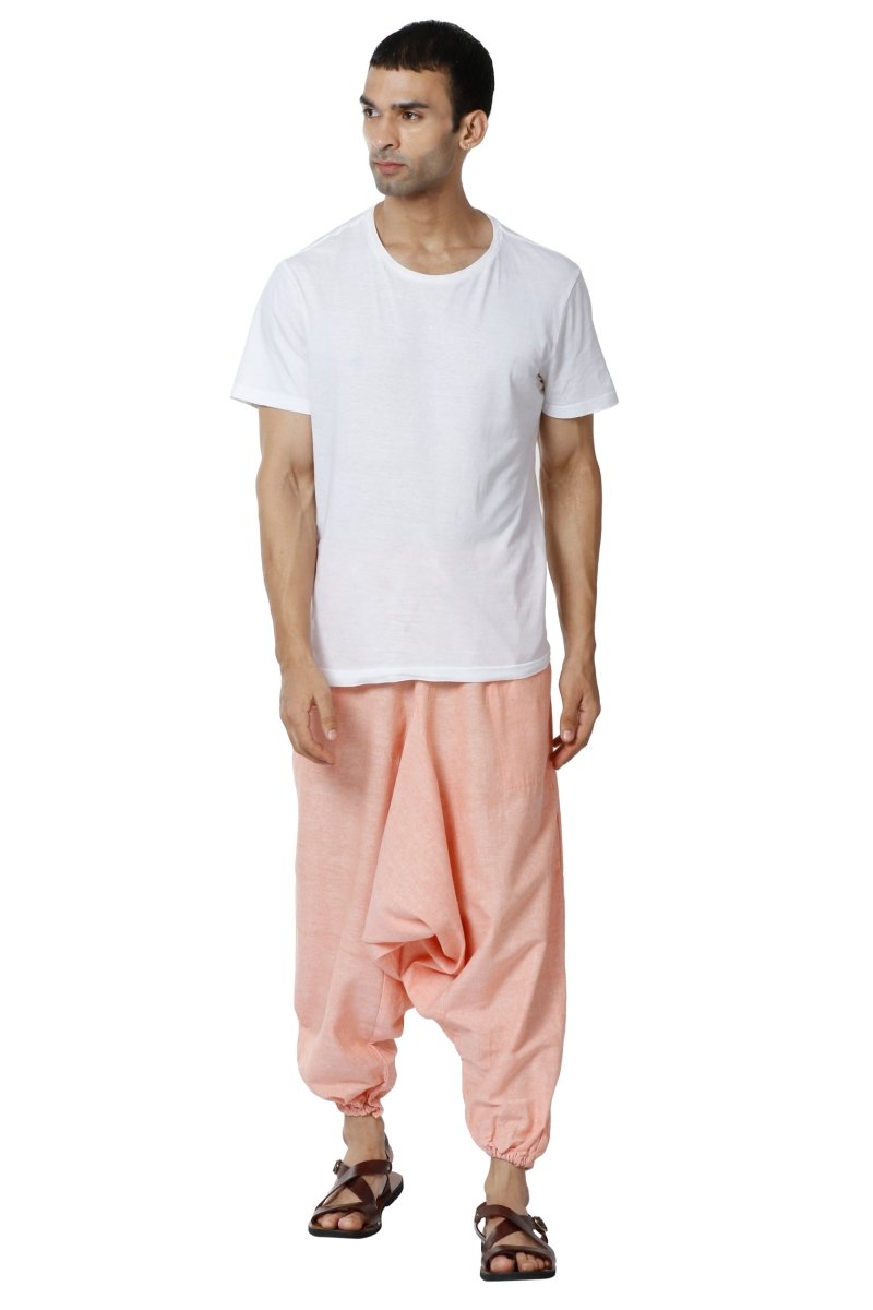 Buy Men's Harem Pants | Orange | GSM - 170 | Free Size | Shop Verified Sustainable Products on Brown Living