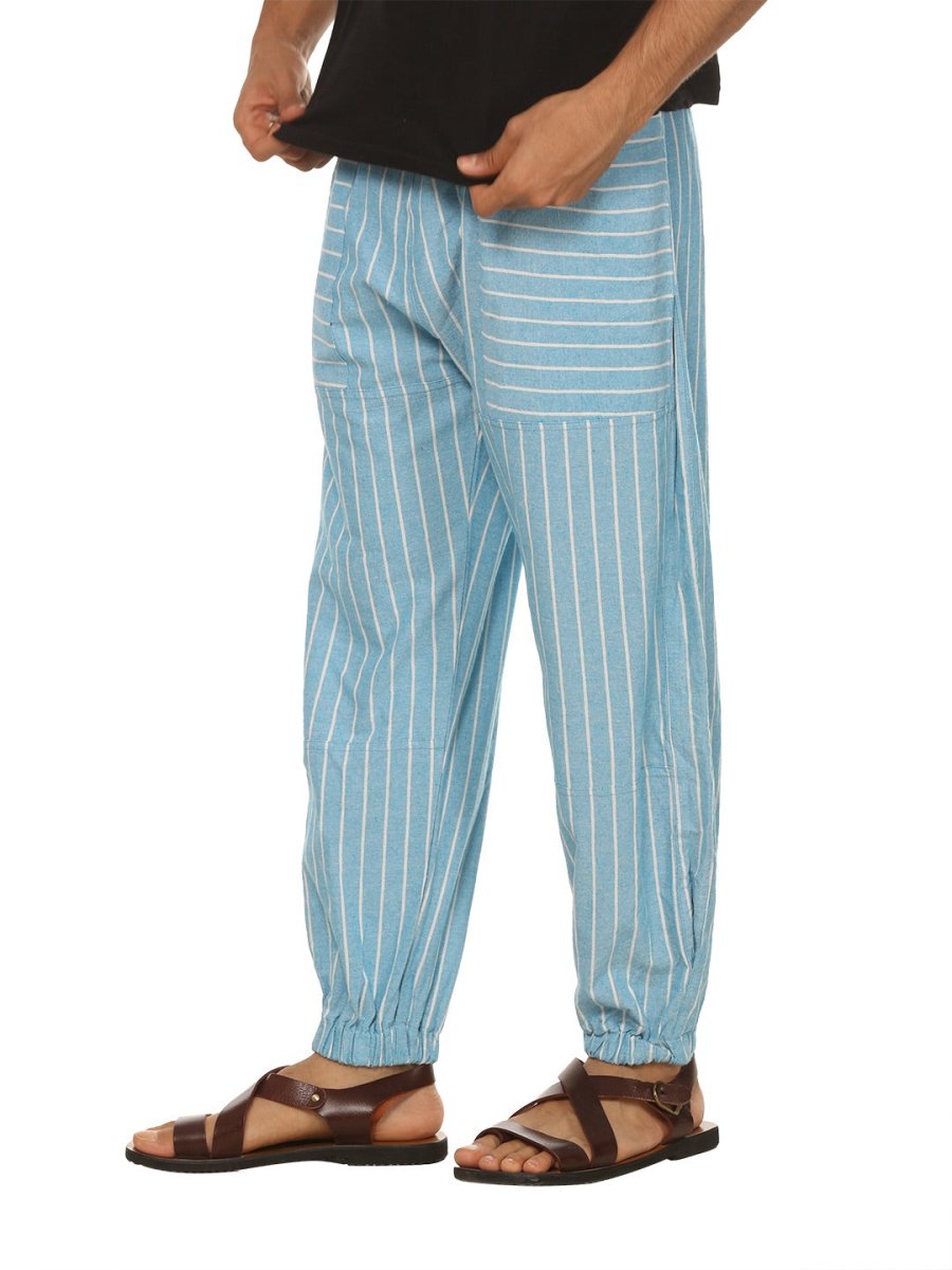 Men's Hopper | Blue Stripes | Fits Waist Sizes 28 to 38 Inches | Verified Sustainable by Brown Living™