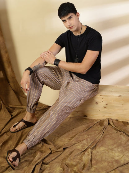 Men's Hopper | Brown Stripes | Fits Waist Sizes 28 to 38 Inches | Verified Sustainable by Brown Living™