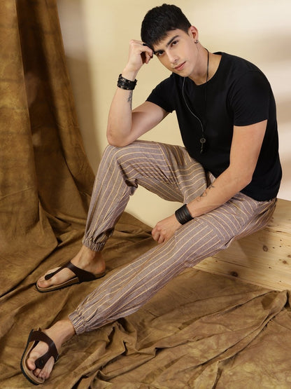 Men's Hopper | Brown Stripes | Fits Waist Sizes 28 to 38 Inches | Verified Sustainable by Brown Living™