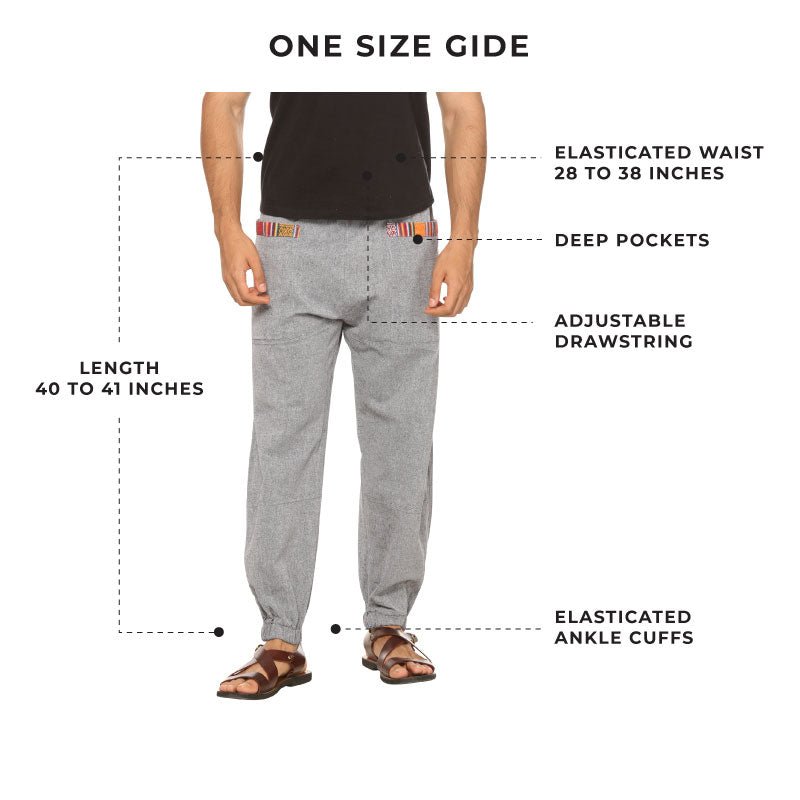 Buy Men's Hopper | Grey | Fits Waist Sizes 28 to 38 Inches | Shop Verified Sustainable Mens Pyjama on Brown Living™