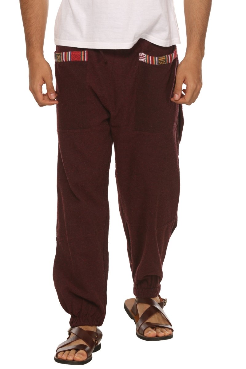 Buy Men's Hopper | Maroon | Fits Waist Sizes 28 to 38 Inches | Shop Verified Sustainable Products on Brown Living