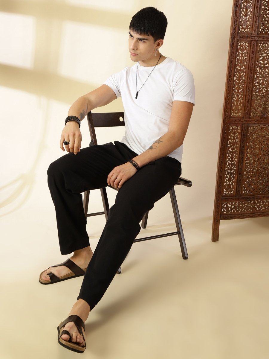 Men's Lounge Pant | Black | Fits Waist Size 28" to 36" | Verified Sustainable by Brown Living™