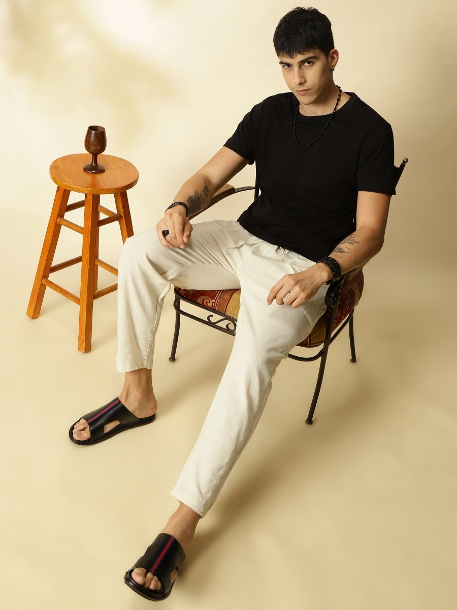 Men's Lounge Pant | Cream | Fits Waist Size 28 to 36 inches | Verified Sustainable by Brown Living™