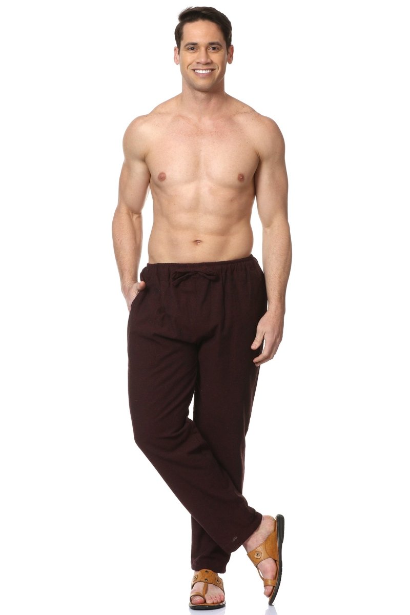 Buy Men's Lounge Pant | Maroon | Fits Waist Size 28" to 36" | Shop Verified Sustainable Mens Pyjama on Brown Living™