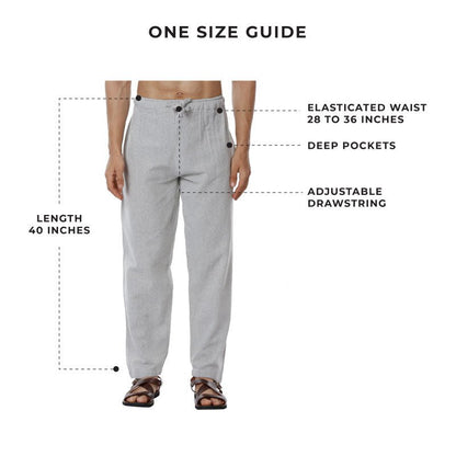 Men's Lounge Pant | Melange Grey | Fits Waist Size 28" to 36" | Verified Sustainable by Brown Living™