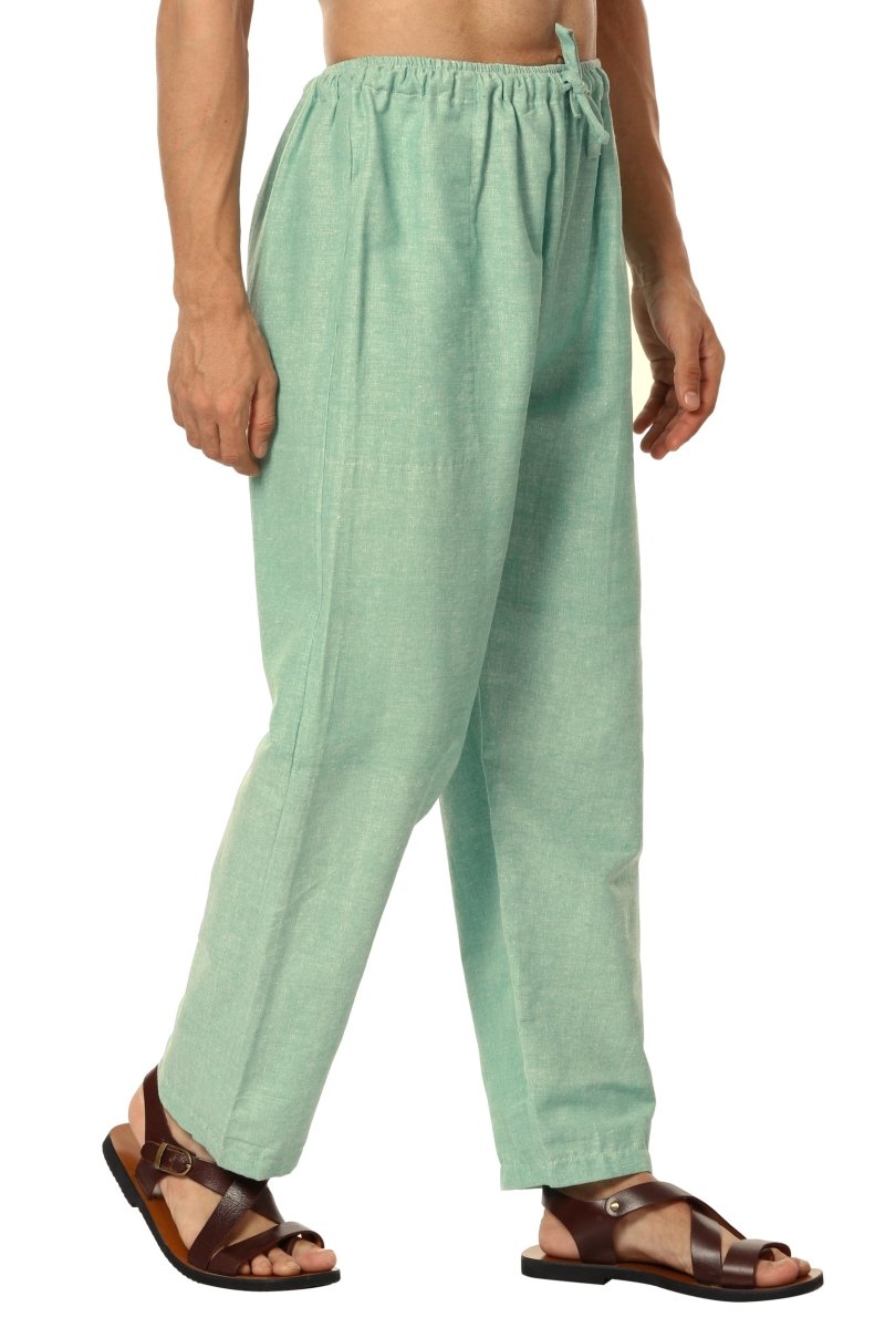 Buy Men's Lounge Pants | Green | GSM-170 | Free Size | Shop Verified Sustainable Products on Brown Living