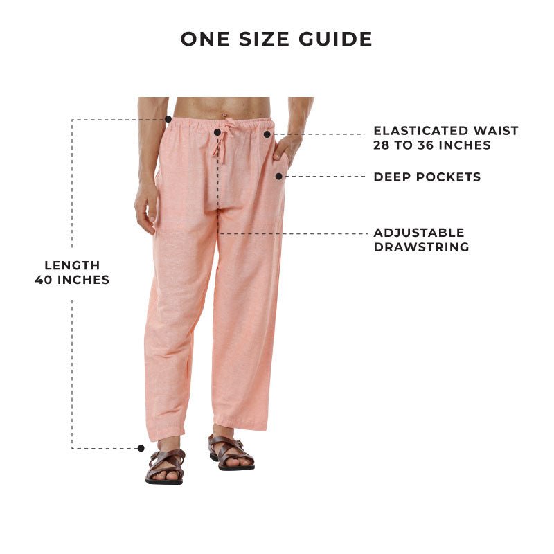 Buy Men's Lounge Pants | Orange | Fits Waist Size 26" to 38" | Shop Verified Sustainable Products on Brown Living
