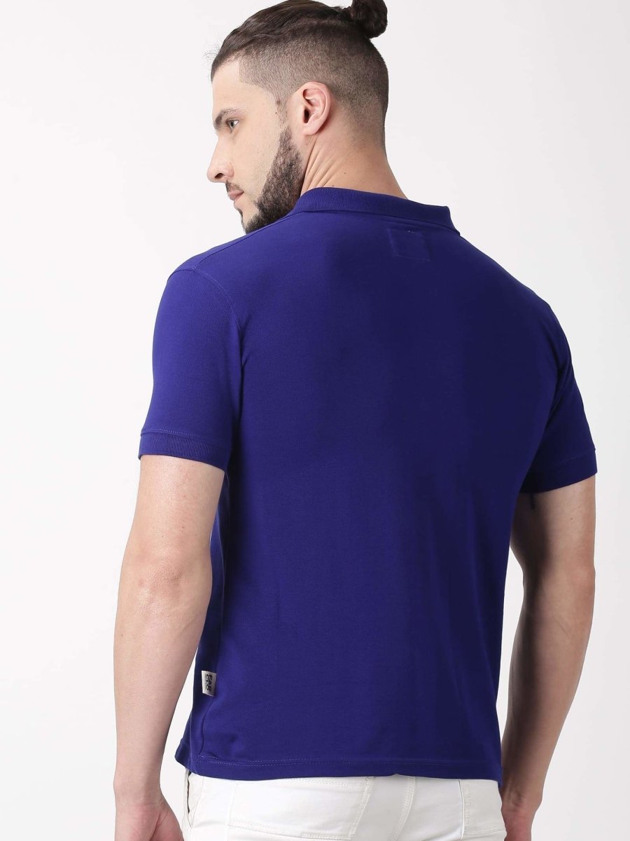 Men's Organic Cotton Polo Tshirt - Blue | Verified Sustainable by Brown Living™