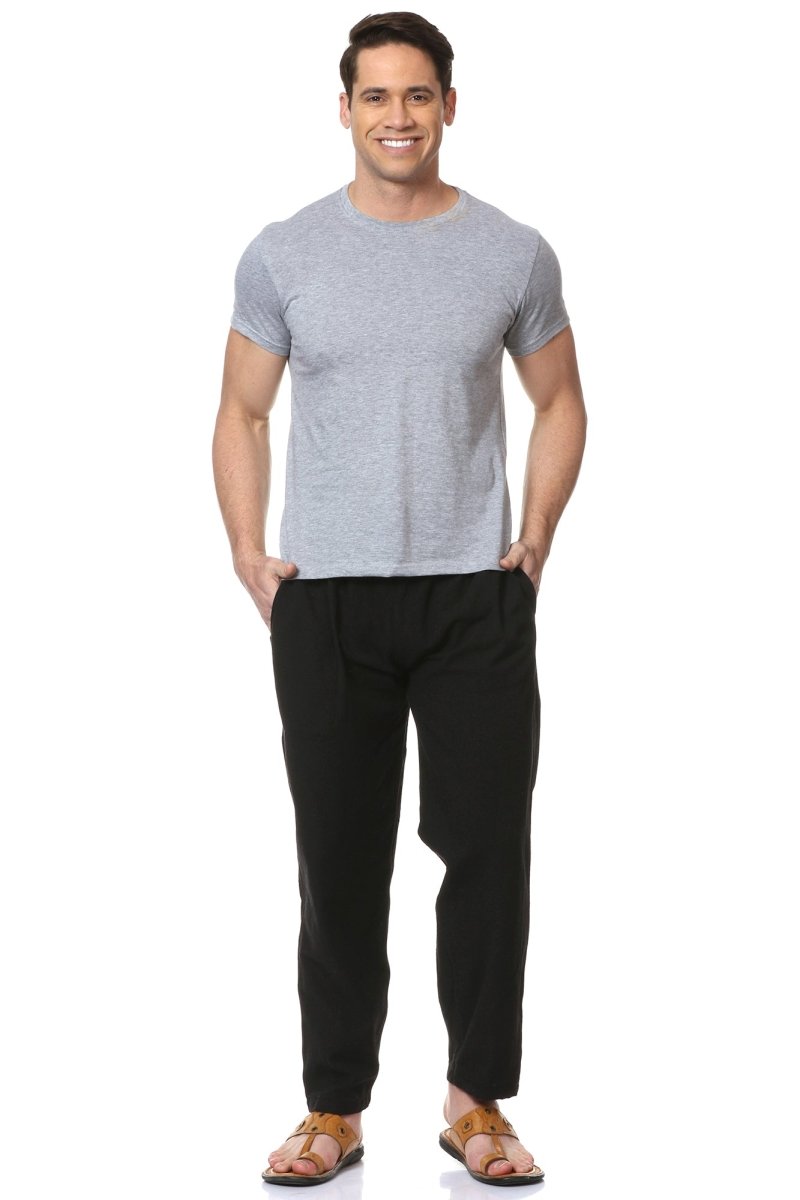 Men's Pyjama Pack of 2 | Dark Blue & Black | Fits Waist Sizes 28" to 36" | Verified Sustainable by Brown Living™