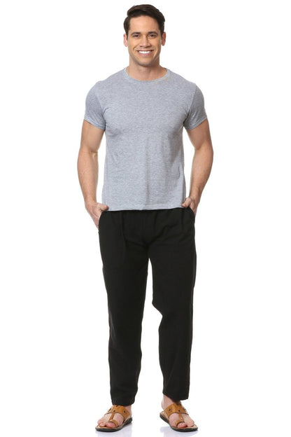 Men's Pyjama Pack of 2 | Grey & Black | Fits Waist Sizes 28" to 36" | Verified Sustainable by Brown Living™