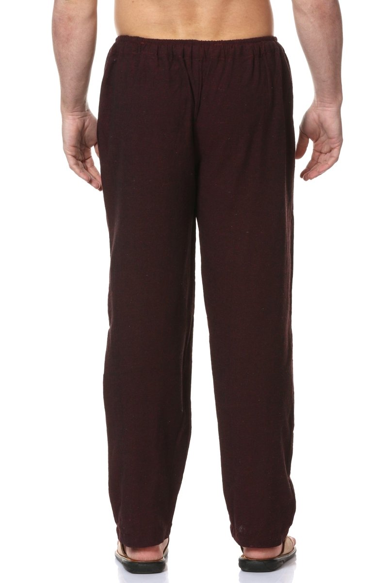 Men's Pyjama Pack of 2 | Maroon & Melange Grey | Fits Waist Sizes 28" to 36" | Verified Sustainable by Brown Living™