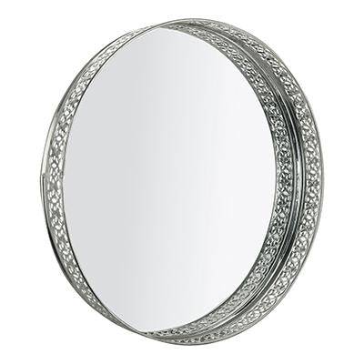 Buy Metal Mirror Silver Tray and Round Container | Gift Set | Shop Verified Sustainable Table Decor on Brown Living™