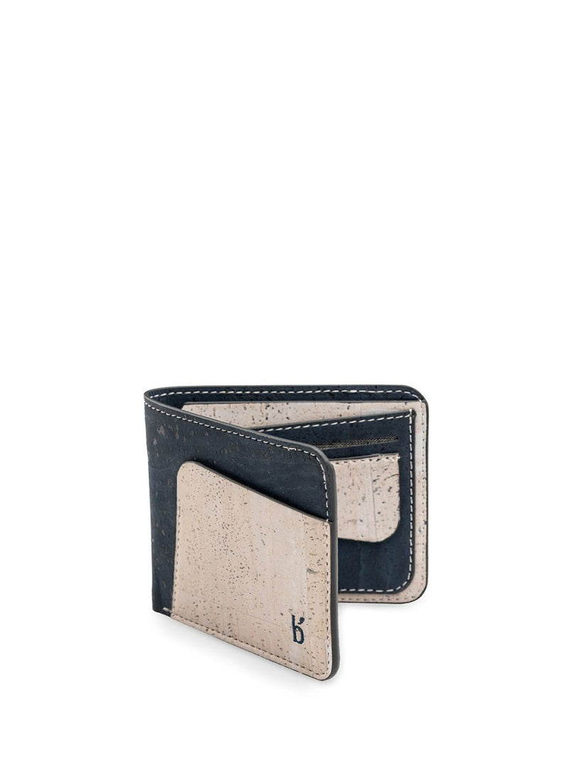 Buy Metsa Men's Bi-fold Cork Wallet - Prussian Blue | Shop Verified Sustainable Mens Wallet on Brown Living™