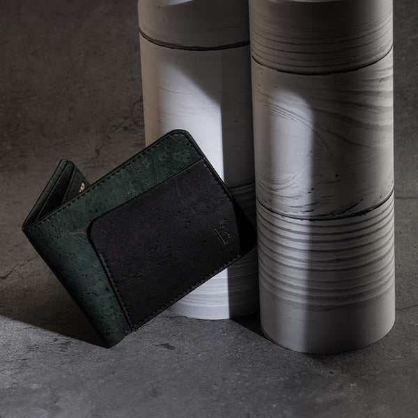 Buy Metsa Men's Bi-Fold Cork Wallet - Sacramento Green | Shop Verified Sustainable Products on Brown Living
