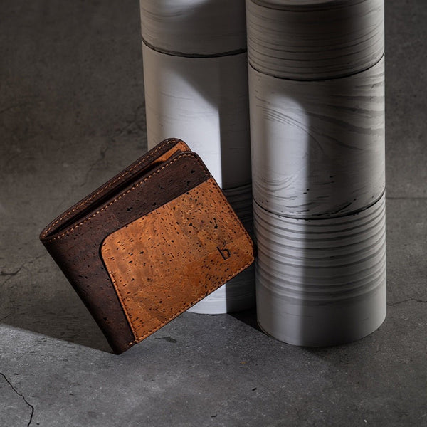 Buy Metsa Men's Bi-fold Cork Wallet - Woodland Brown | Shop Verified Sustainable Mens Wallet on Brown Living™