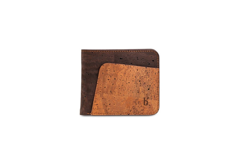 Buy Metsa Men's Bi-fold Cork Wallet - Woodland Brown | Shop Verified Sustainable Products on Brown Living