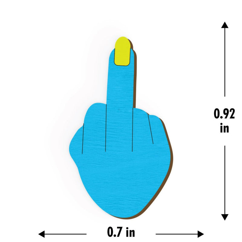 Buy Middle Finger Hand Painted Wooden Pin | Shop Verified Sustainable Products on Brown Living