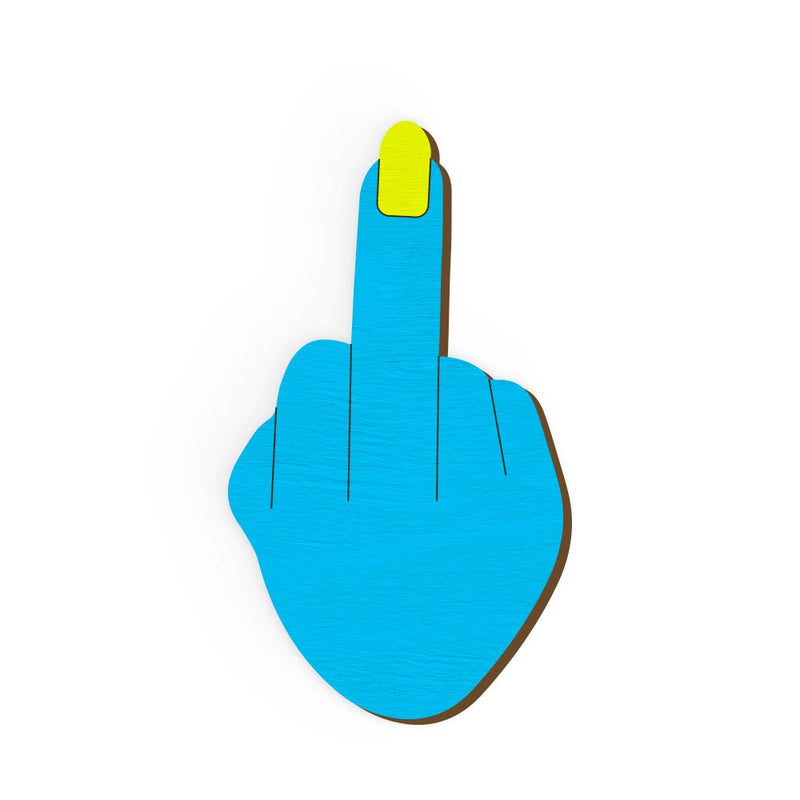 Buy Middle Finger Hand Painted Wooden Pin | Shop Verified Sustainable Products on Brown Living