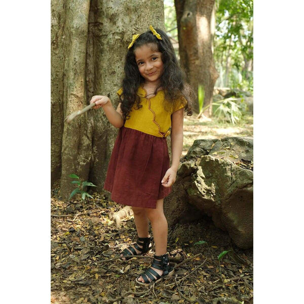 Buy Miha Frock For Girls | Shop Verified Sustainable Kids Frocks & Dresses on Brown Living™