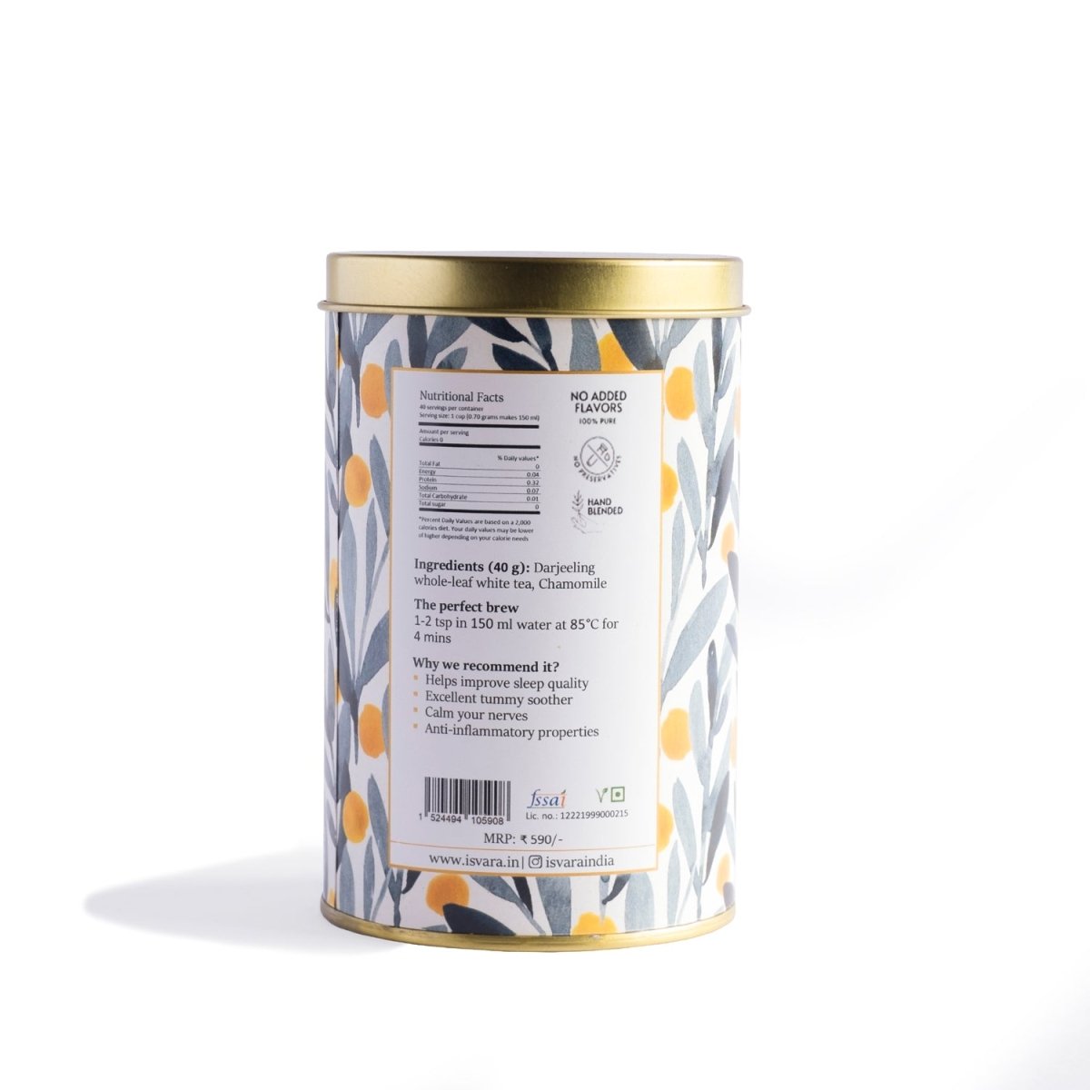 Mild Tranquilizer - Chamomile White Tea | Verified Sustainable by Brown Living™