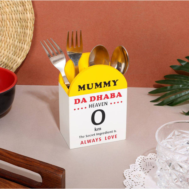 Buy Milestone Wooden Cutlery Holder - Sustainable - Mother Love | Shop Verified Sustainable Table Essentials on Brown Living™