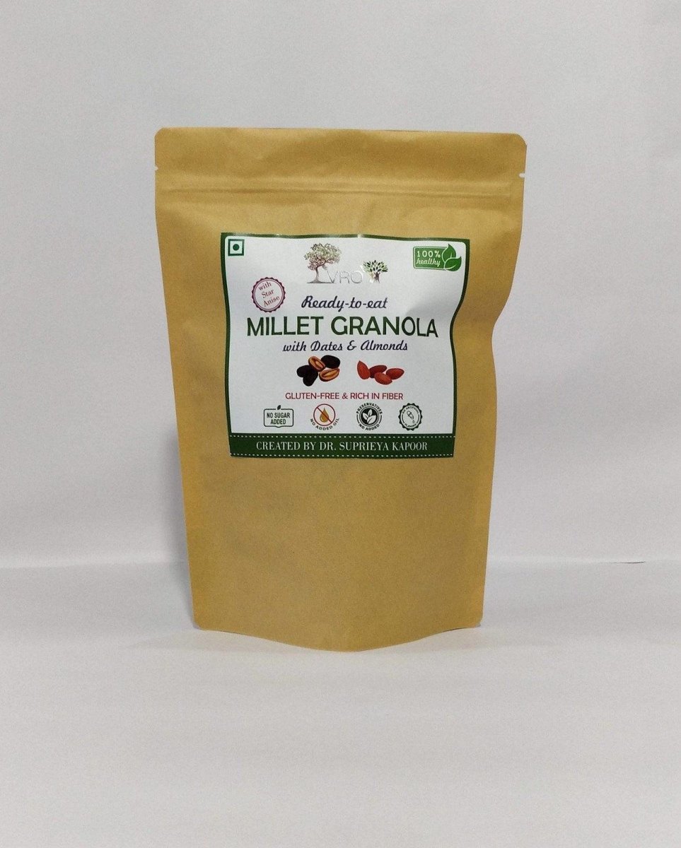 Millet Granola with Dates & Almonds - 380g | Verified Sustainable by Brown Living™