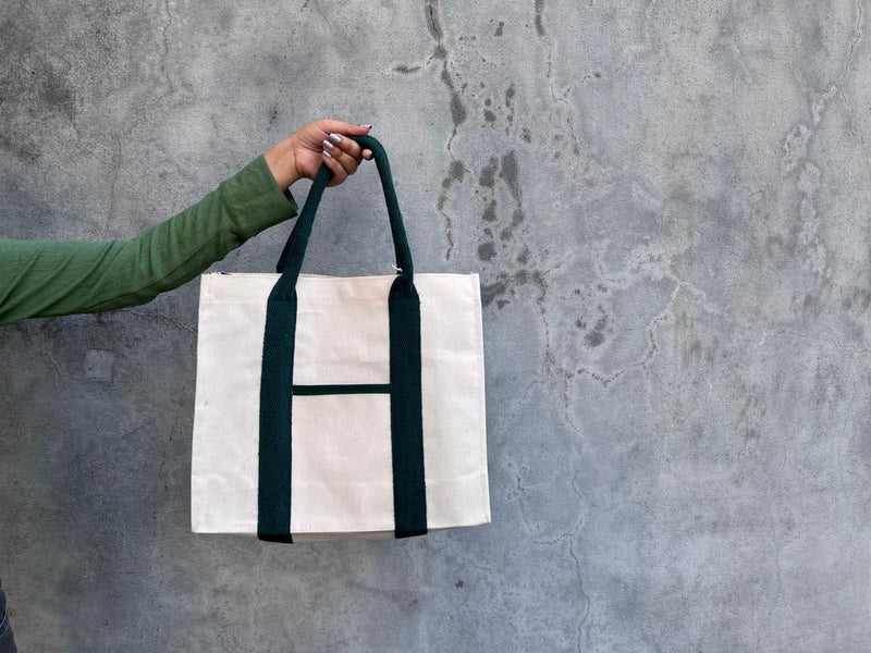Mindful Canvas Tote Bag- Bee Print | Verified Sustainable Tote Bag on Brown Living™