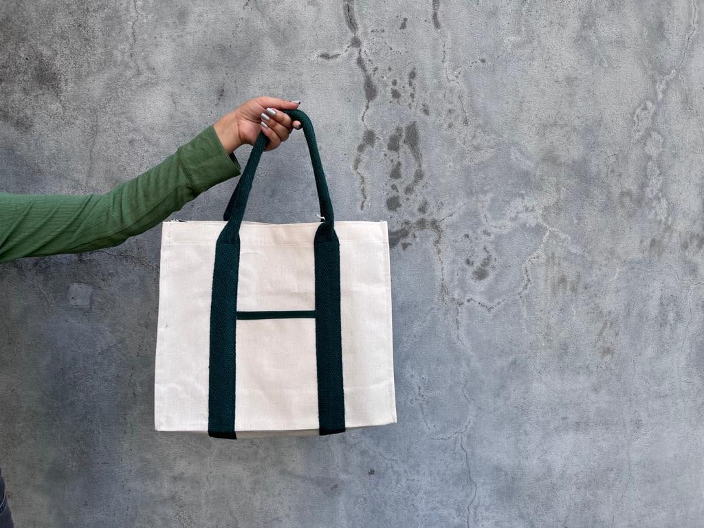 Mindful Canvas Tote Bag - Bird Print | Verified Sustainable by Brown Living™