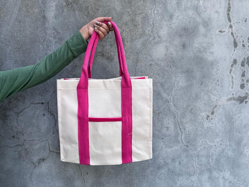 Mindful Canvas Tote Bag-Panda Print | Verified Sustainable Tote Bag on Brown Living™
