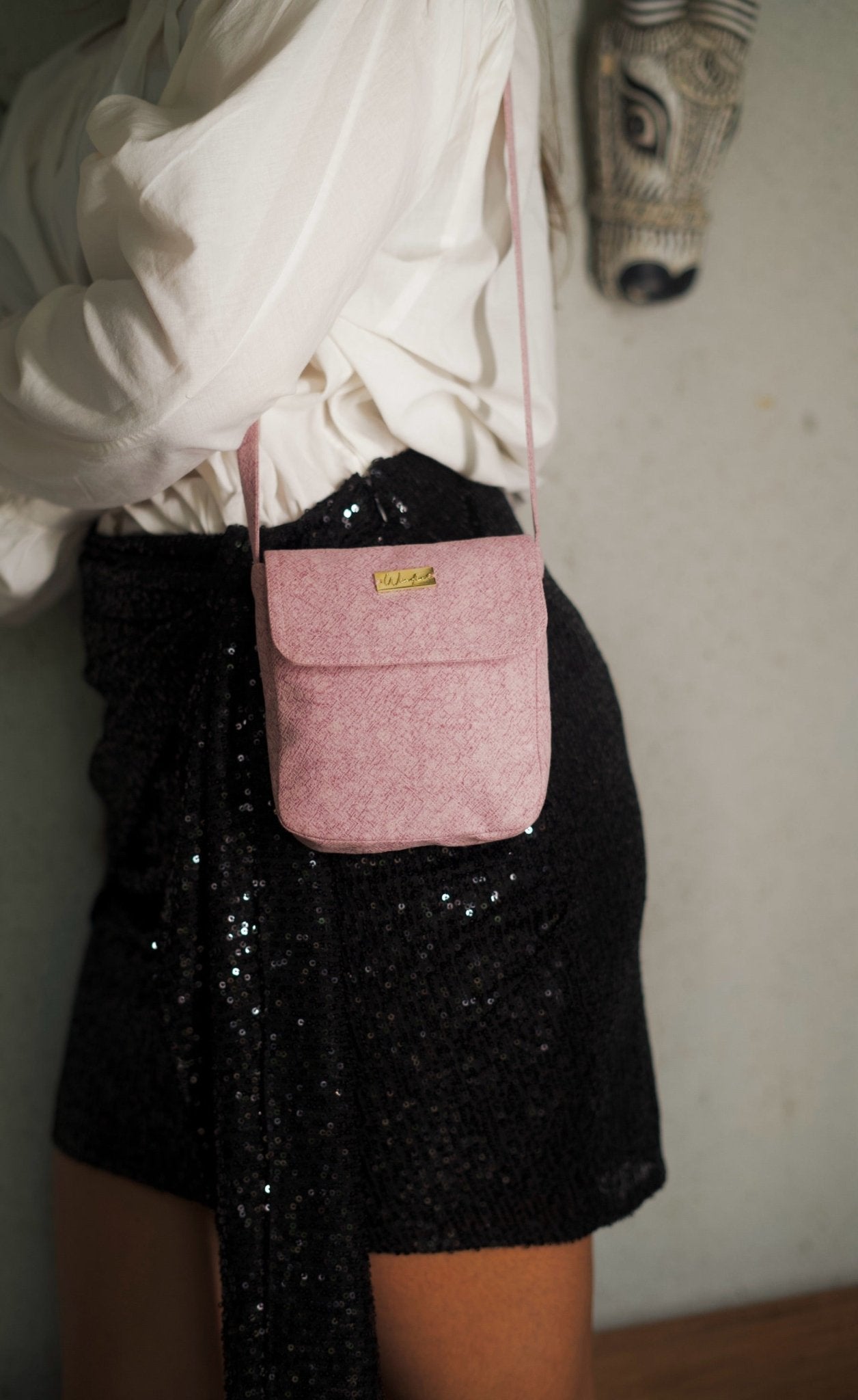 Mineral Dyed Mini Cross Body Coin Purse - Malperi/Mulberry | Verified Sustainable by Brown Living™